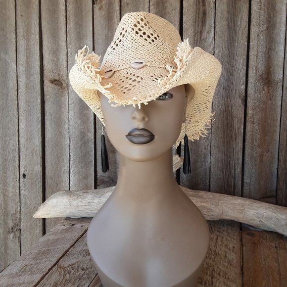 Handmade Leather Fringe Earrings - Picture 5 of 8